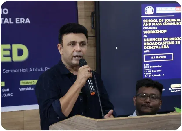 Naved at KRMU guest event